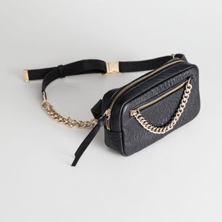& Other Stories + Grainy Leather Chain Belt Bag