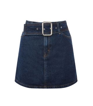 Topshop + Moto Buckle Denim Mini Skirt