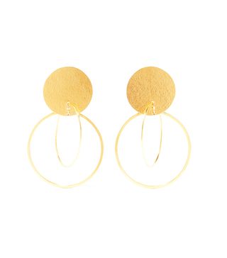 Annie Costello Brown + Halo Gold-Tone Earrings