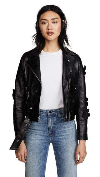 Sandy Liang + Petals Delancey Leather Jacket
