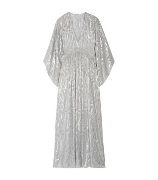 Elizabeth and James + Raquel Metallic Fil Coupé Silk-Blend Maxi Dress