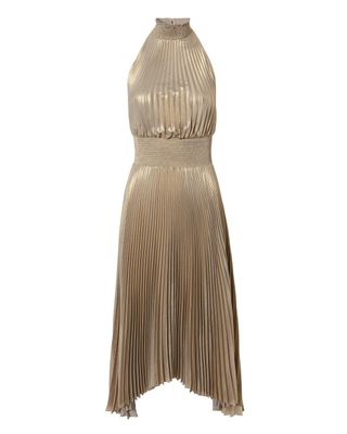 A.L.C. + Renzo Metallic Pleated Dress