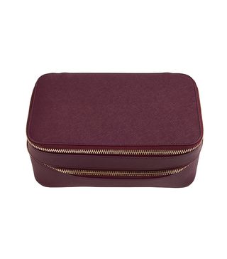 The Daily Edited + Burgundy Square Cosmetic Case