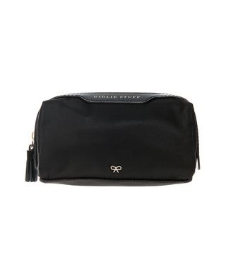 Anya Hindmarch + Girlie Stuff Leather-trimmed Shell Cosmetics Case