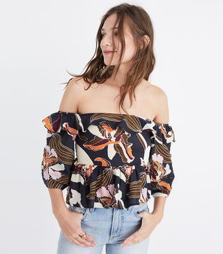 Madewell + Apiece Apart Ventana Off-the-Shoulder Print Top