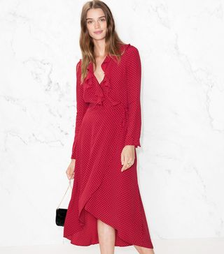 & Other Stories + Ruffle Tie Wrap Dress