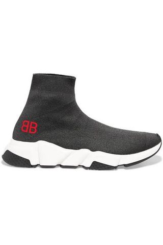 Balenciaga + Speed Stretch-Knit High-Top Sneakers