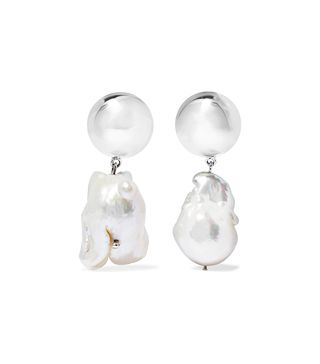 Sophie Buhai + Francis Silver And Pearl Earrings