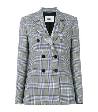 MSGM + Tartan Double Breasted Jacket