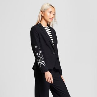 Who What Wear + Embroidered Blazer