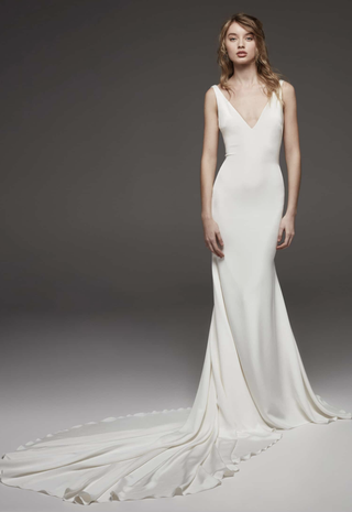 Atelier Pronovias + Hispalis Crepe Cowl Back Gown