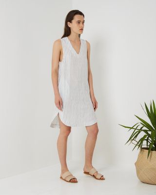 ASsembly + Row Linen Dress in Grey