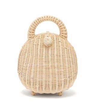 Cult Gaia + Millie Woven-Rattan Basket Bag