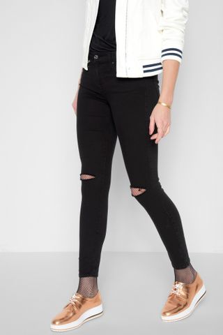 7 for All Mankind + B(air) Denim Ankle Skinny Jeans