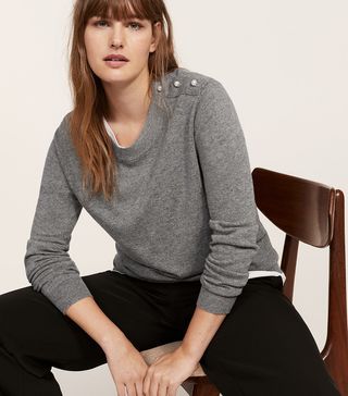 Violeta by Mango + Pearl Embroidery Appliqué Sweater