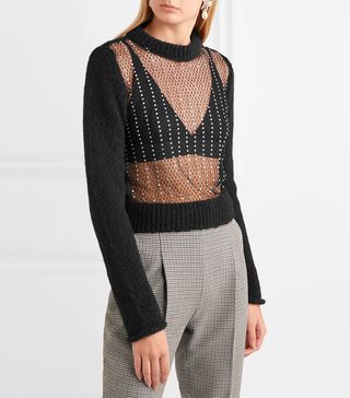 Philosophy di Lorenzo Serafini + Embellished Lace and Knit Sweater