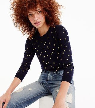 J.Crew + Tippi Sweater in Embroidered Stars