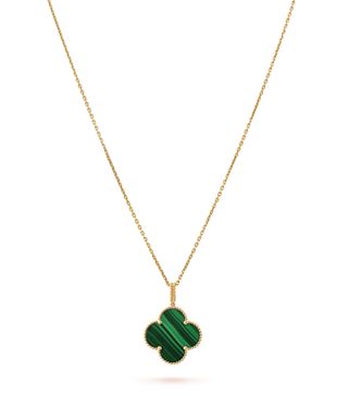 Van Cleef & Arpels + Magic Alhambra Long Necklace in Yellow Gold and Malachite