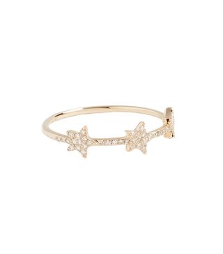 EF Collection + 14k Gold Diamond Triple Star Ring