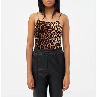 Which We Want + Zooey Velvet Leopard Bodysuit