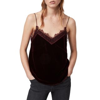 AllSaints + Noa Lace & Velvet Camisole