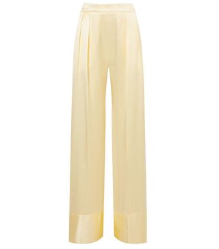 Michael Lo Sordo + Silk-Satin Wide-Leg Pants