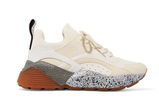 Stella McCartney + Eclypse Neoprene-Trimmed Faux Leather and Suede Sneakers