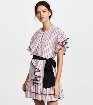 MSGM + Striped Ruffle Dress