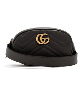 Gucci + GG Marmont Quilted-Leather Belt Bag