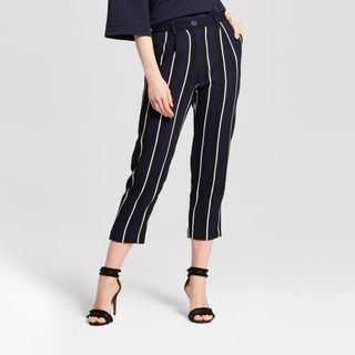 Who What Wear + Relaxed Stripe Crop Pants