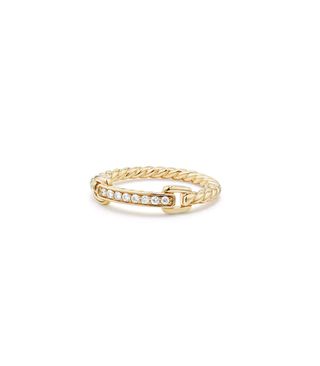 David Yurman + Petite Pavé Ring in 18K Gold