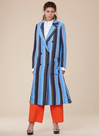 Diane von Furstenberg + Long-Sleeve Floor-Length Jacket