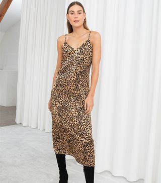 & Other Stories + Satin Leopard Slip Dress