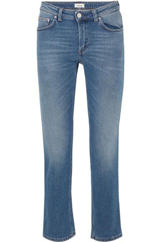 Totême + Cropped Mid-Rise Straight-Leg Jeans