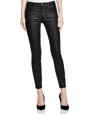 Current/Elliot + Coated Stiletto Jeans in Black