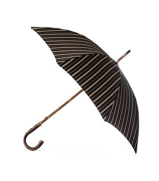 Black + Black and Sand Striped Luxury Umbrella