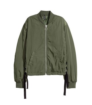 H&M + Bomber Jacket With Lacing