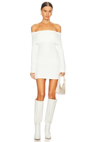 Enza Costa + x Revolve Off-shoulder Sweater Mini Dress