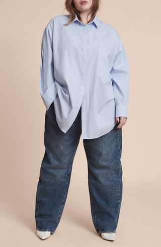 11 Honoré + Maeve Oversize Button-Up Poplin Shirt