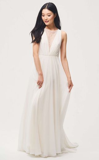 Jenny Yoo + Fallon Lace & Chiffon A-Line Gown