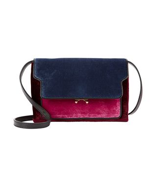 Marni + Colorblock Velvet Crossbody Bag