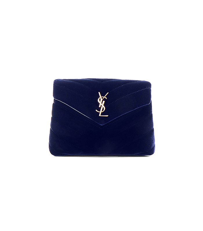 Saint Laurent + Toy Velvet Monogramme Loulou Strap Bag