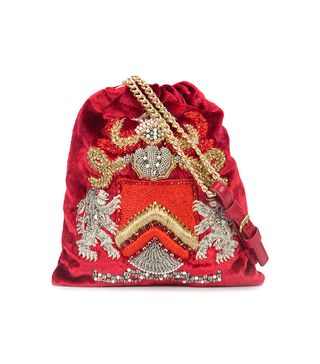 Alberta Ferretti + Embellished Velvet Bag