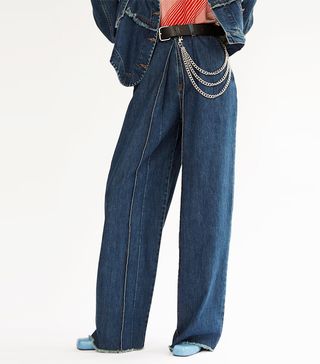 Aalto + High Rise Jeans With Loose Pleats Dirty Blue