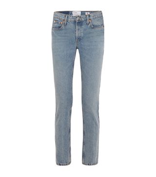 Re/Done + The Crawford High-Rise Straight-Leg Jeans