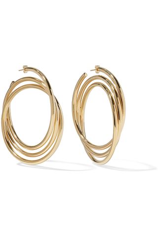 Marc Jacobs + Gold-Plated Hoop Earrings