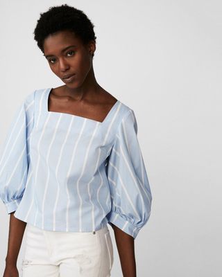 Express + Puff Sleeve Square Neck Blouse