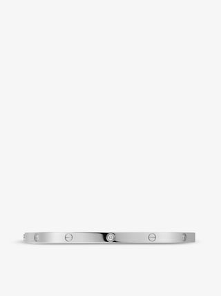 Cartier + Love Small 18ct White-Gold and 6 Diamonds Bracelet