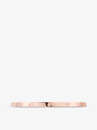 Cartier + Love Small 18ct Rose-Gold and 6 Diamonds Bracelet