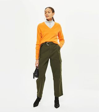 Topshop + High Waisted Utility Trousers